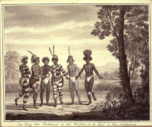 Ein tanz der Indianauer in der Mission in St. Jose in Neu-Californien, ca. 1806