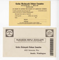 Gordon Hirabayashi Defense Committee donation card and envelope