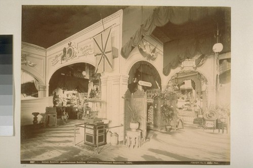British Exhibits, Manufacturers' Bldg., C.M.I.E., 1894