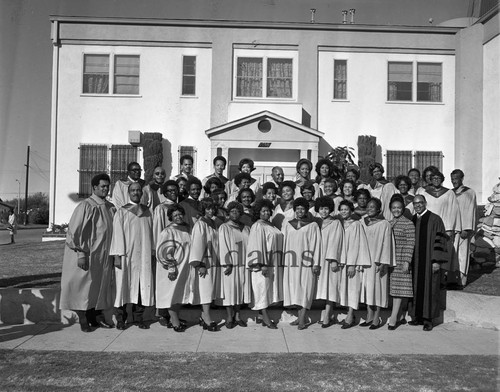 Church Choir in Front of Home, Los Angeles, ca. 1965