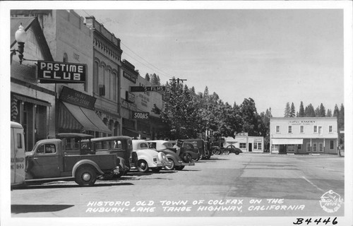 Historic Old Town of Colfax on the Auburn-Lake Tahoe Highway, California