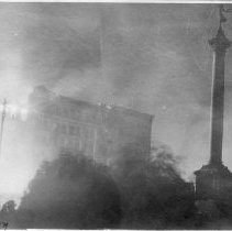 Bruener's furniture store burning, 11 P.M. April 18, 1906