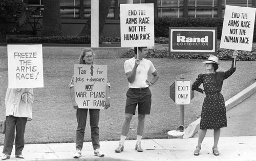 Protest at Rand Corporation