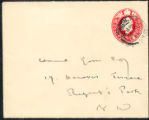 Envelope from Beerbohm's letter to Gosse, 1909 October 19