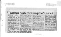 Traders rush for Seagate stock