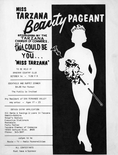 Miss Tarzana Beauty Pageant, late 1960s