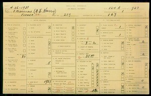WPA household census for 219 S FLOWER, Los Angeles