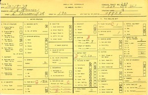 WPA household census for 190 E VERNON, Los Angeles