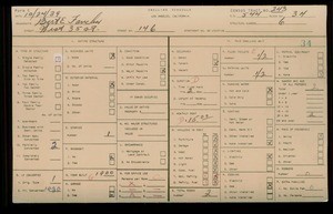 WPA household census for 146 W 35TH STREET, Los Angeles