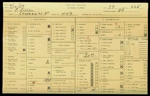 WPA household census for 449 CENTENNIAL, Los Angeles
