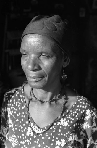 Woman with headscarf, San Basilio de Palenque, 1976
