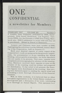 ONE confidential 12/2 (1967-02)