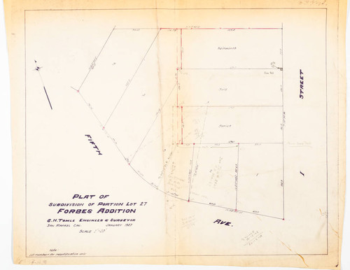 Plat of subdivision of portion lot 27, Forbes Addition