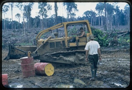 Men with bulldozer