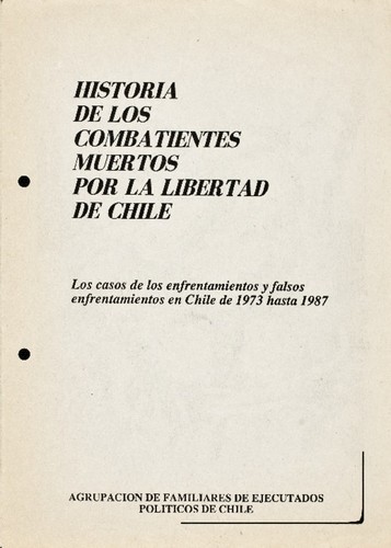 Historia de los combatientes muertos por la libertad de Chile
