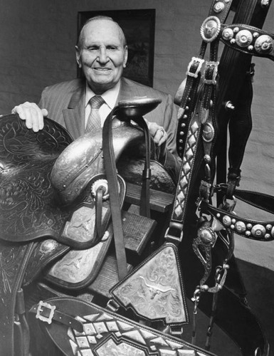 Gene Autry and his saddle