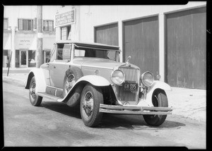 Cadillac coupe, owner, Kornblum, American Dye works, file #Met. cc2al 4333, Southern California, 1933