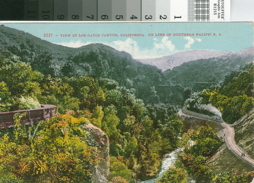 Postcard View of Los Gatos Canyon, California