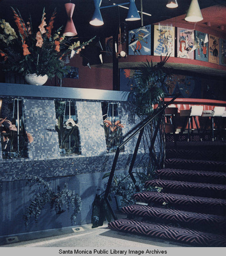 Steps inside the Huddle Restaurant in Santa Monica, designed by Architects Armet Davis