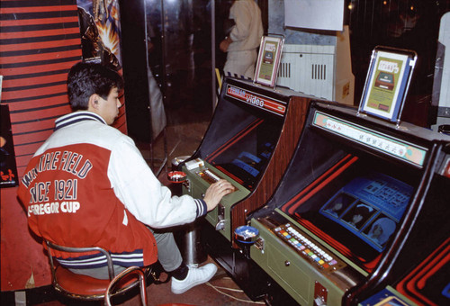 Teen in arcade