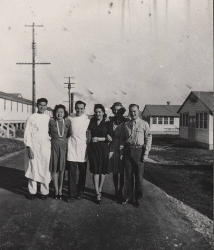 Group of individuals at an incarceration camp