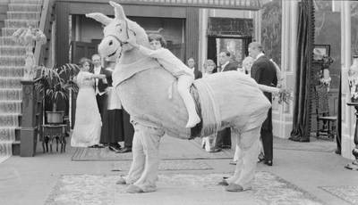 Thanhouser production still with child and donkey costume