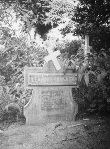 Leandro Osuna's grave, Mission San Luis Rey cemetery, Oceanside