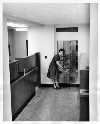[Suzanne Waldron, senior consumer loan clerk at Crocker-Anglo National Bank's Market and Jones Office]