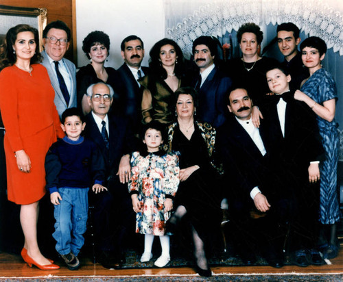 Portrait of large family