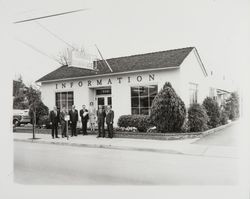 Chamber of Commerce staff in front of their building, Santa Rosa, California, 1967