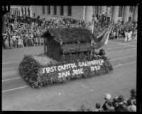 "First State Capitol California" float in the Tournament of Roses Parade, Pasadena, 1928