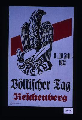 D.N.S.A.P. 9. und 10. Juli 1932 - Volkischer Tag, Reichenberg