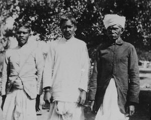 Three Christians Sirdarer at Ebenezer, 1905: Nimai, Suna, Jadde (?) Three Christian Sirdars Ebe