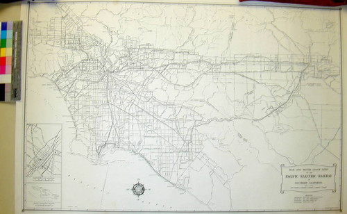 Rail and motor coach lines of the Pacific Electric Railway in Southern California