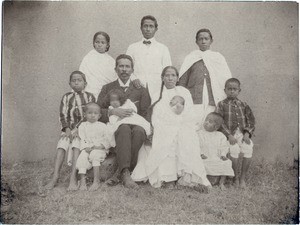 Evangelist of Ahibeloma and his family, in Madagascar