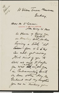 Hamlin Garland, letter, 1923-07-01, to T.P. O'Connor