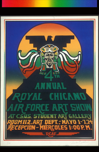 4th Annual Royal Chicano Air Force Art Show, Announcement Poster for