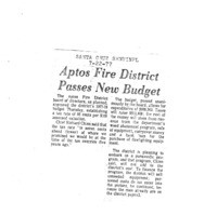 Aptos Fire District Passes New Budget
