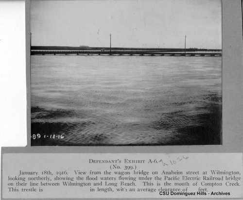 Weinberg Company vs. Bixby, et al; Defendant's Exhibit A-6; Flood waters under railway trestle