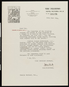J. Wilson Taylor, letter, 1923-06-26, to Hamlin Garland