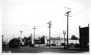Intersection of Washington Boulevard and Gramercy Place, Los Angeles, 1928