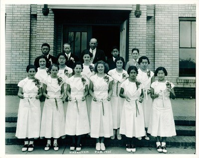 Stockton - Schools: Hazelton: Graduating students, February 1935