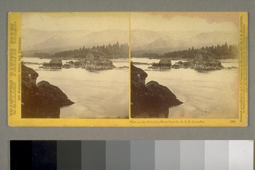 View on the Columbia River from the O.R.R. Cascades [Oregon]. Watkins' Pacific Coast. 1867