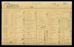 WPA household census for 1531 CAMBRIA STREET, Los Angeles