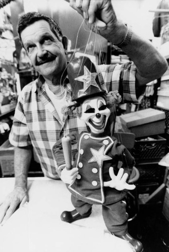 Bob Baker holding marionette