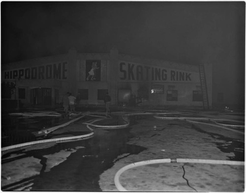 The Hippodrome skating rink fire, Alamitos and 6th St