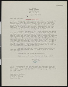 Joseph W. Harper, letter, 1931-08-18, to Hamlin Garland