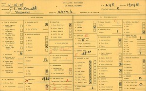WPA household census for 2822 1/2 HURON, Los Angeles