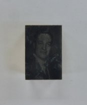 Man's portrait printing block
