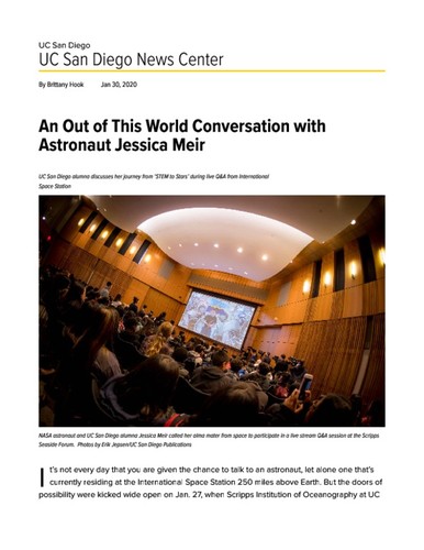 An Out of This World Conversation with Astronaut Jessica Meir